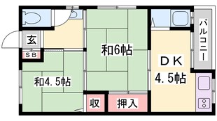 播磨高岡駅 徒歩23分 1階の物件間取画像
